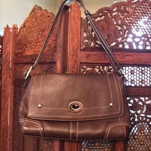 Medium sized pebbles brown coach purse